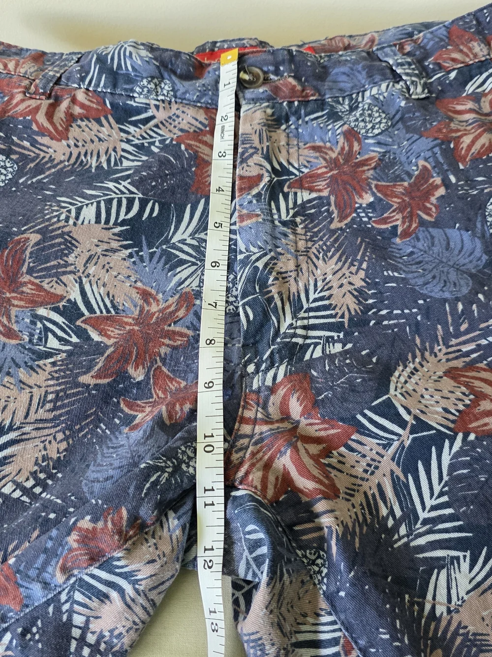 Bruno Milano Men's Tropical Floral Print Shorts Size 34 Cotton Vacation Beach